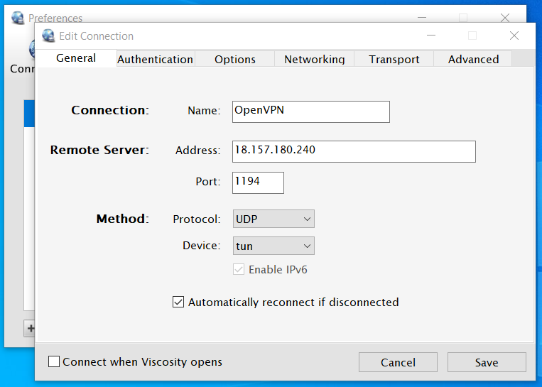 viscosity vpn script iterate connections